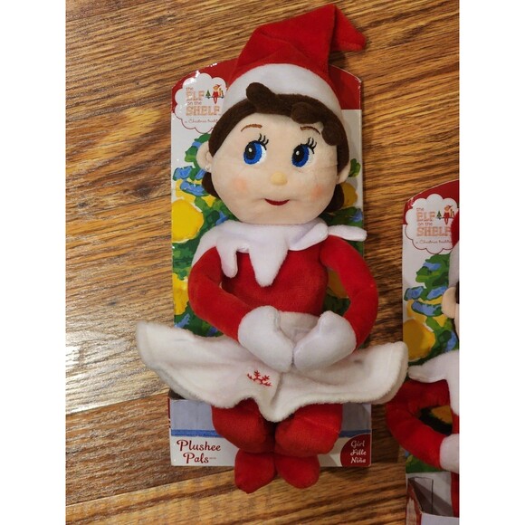 (Set of 2) 1 boy and 1 girl Plushee Pals Huggable Toys "The Elf on the Shelf" - Picture 2 of 7